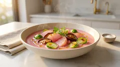 赤大根でほんのりピンクに—米粉×豆乳でとろみをつけるやさしいベジシチュー