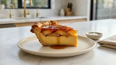 パリパリキャラメルが決め手：米粉で作るキャラメルアップルカスタードパイ