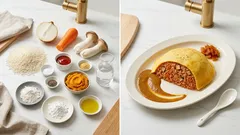 卵なしでも満足感たっぷり：かぼちゃ×米粉で作る「オムライス風」ケチャップライスの包み方