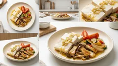 切って混ぜるだけ。塩麹でまろやか「ネギ塩レモンだれ」で豆腐と野菜がさっぱりごちそうに