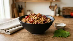 砂糖なしでも満足感:みりんを煮詰めて香ばしく焼く「みりんオートミール」グラノーラ風レシピ