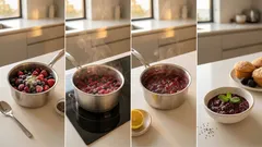 冷凍ベリーでさっと作る：チアシードのとろみで簡単ベリージャム（材料4つ）