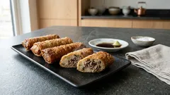 乾燥湯葉で軽やかにサクッと:里芋と塩昆布を包む「湯葉の春巻き風」二度揚げレシピ