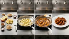 フライパン1つで作る、キャラメルりんごのシナモンソース—トーストがごちそうに