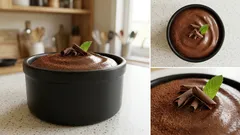 材料2つで濃厚：豆乳×ビーガンチョコのなめらかチョコムース