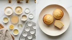 砂糖なしでもふわふわに。甘酒だけで作る基本の米粉マフィン