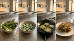 パクチー大量消費に：米粉でカリッと香る「パクチーとネギのジョン」をフライパンで