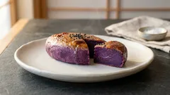 レンジ下ごしらえで手軽に:豆乳クリームでしっとり濃厚な紫芋スイートポテト(トースター仕上げ)