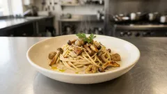 しめじ×甘栗でほくっと甘い、豆乳クリームパスタの作り方（フライパンひとつ）