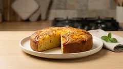 混ぜて焼くだけでしっとり香る：豆乳のフレッシュオレンジケーキ（18cm型）