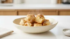 りんご半分でOK。米粉の衣でカリッと仕上げるフライドアップル（シナモン風味）