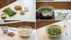 さっと塩ゆでで色よく仕上がる、いんげんの白味噌ナッツ和え—やさしい甘みと香ばしさ