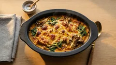 かぼちゃ×酒粕みそでコク深く：豆乳で軽い「発酵グラタン」をトースターで手軽に